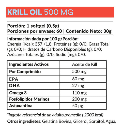 Copy of Copy of Aceite de Krill 500mg (60 softgeles)