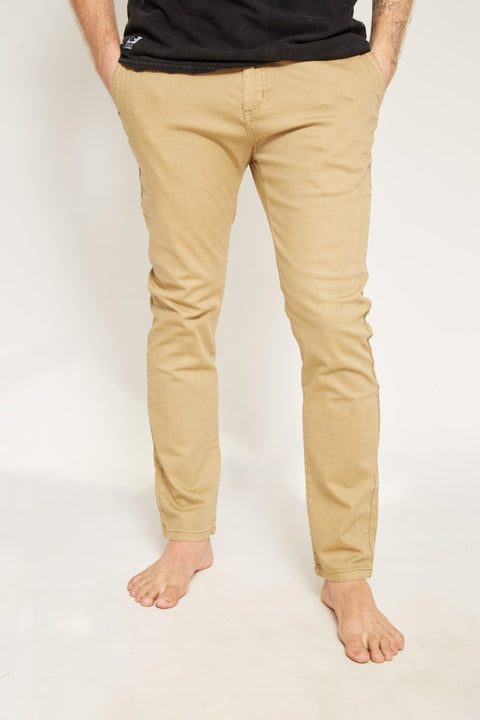 Pantalón Chino Algodón Orgánico Hombre Beige